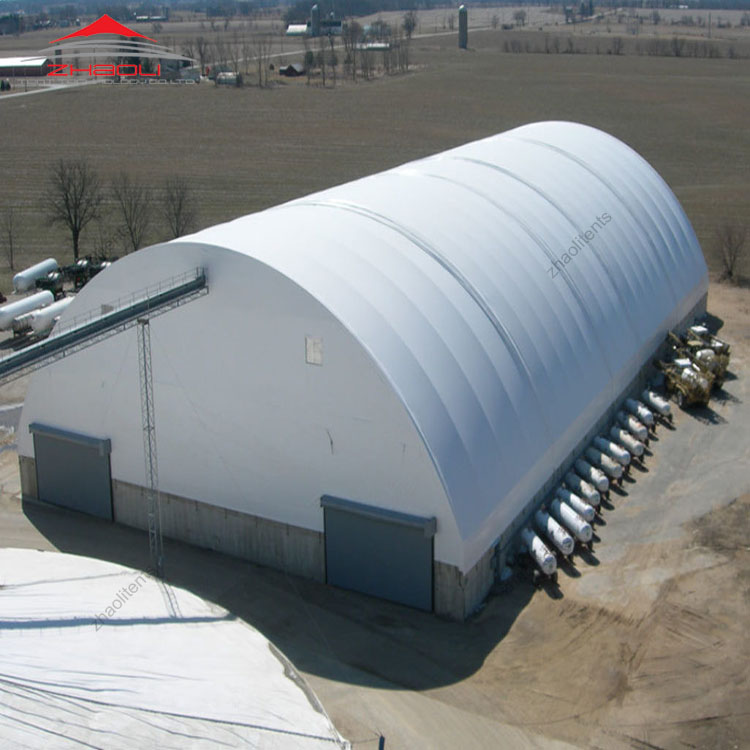 户外拱形双珩架工业用篷仓储仓库组装式钢结构帐篷出口欧美可定做